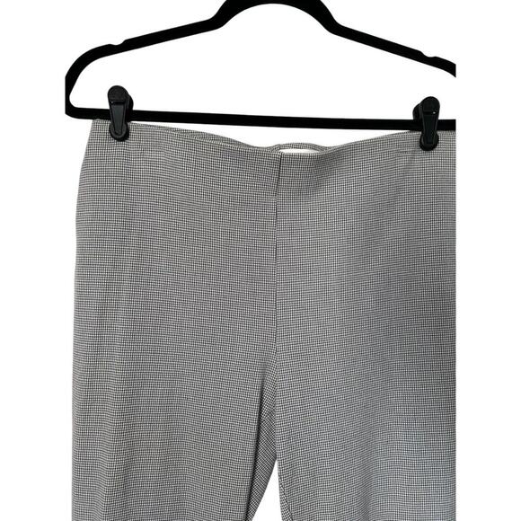 Loft Pants Womens Size 10 Grey White Herringbone Ankle Zip Tapered Leg Career - Picture 2 of 14